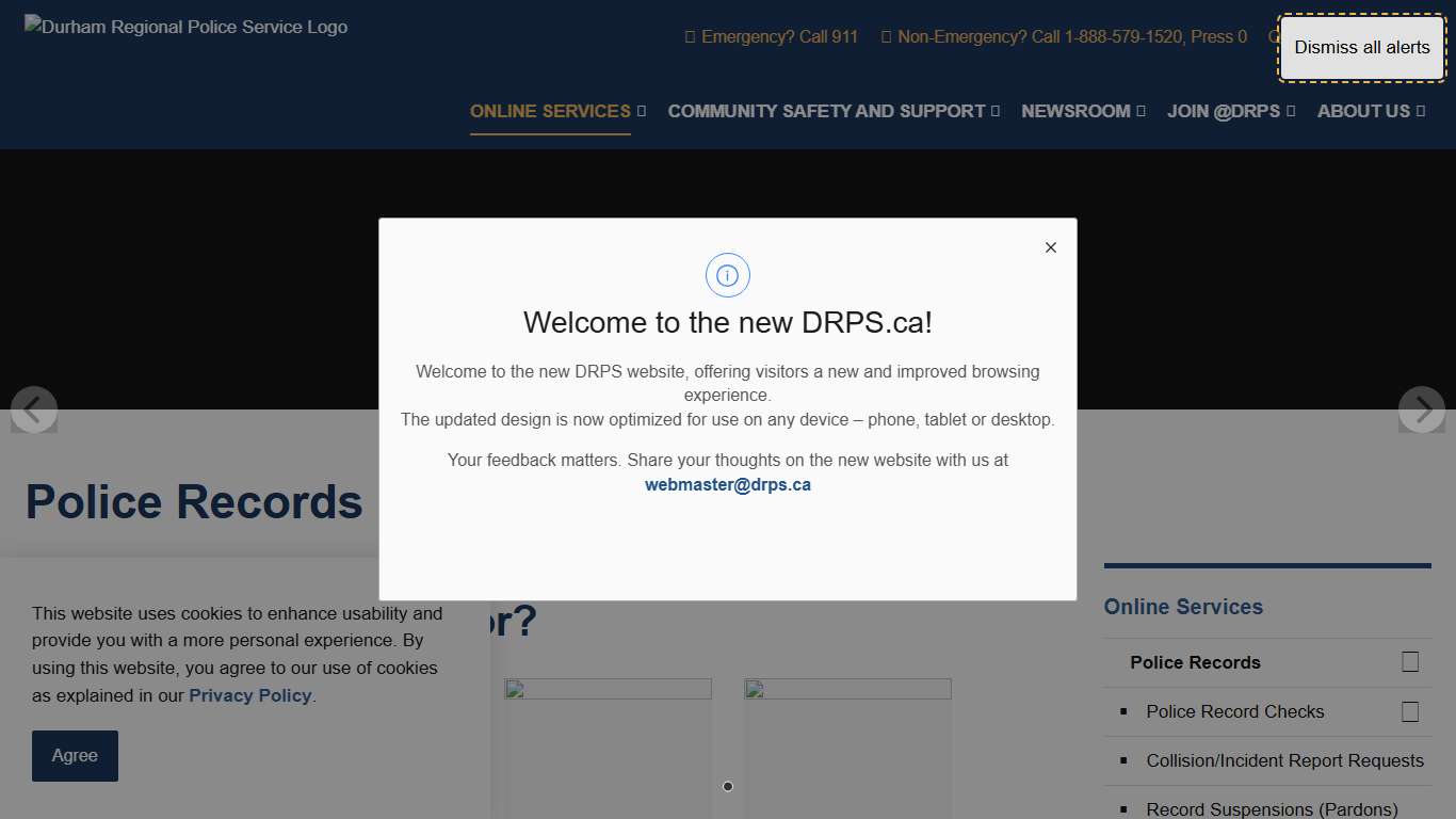 Police Records Durham Regional Police Service